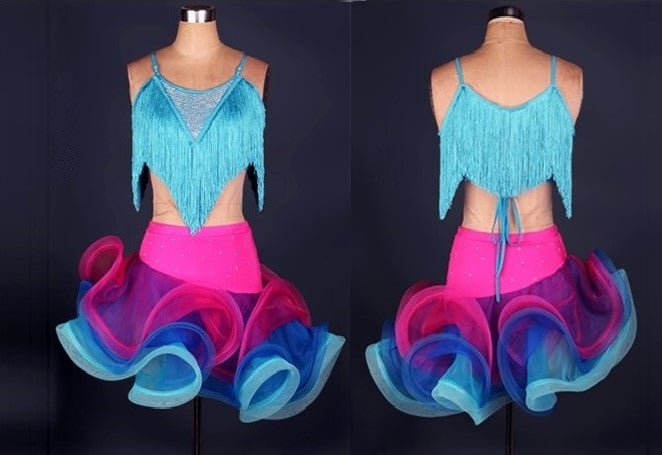 Γυναικείο φόρεμα Latin χορού L37 - Image 4